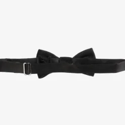 Boys Black Velvet Bow Tie (10cm)