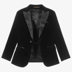 Boys Black Velvet Suit
