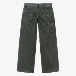 Boys Black Washed Denim Jeans