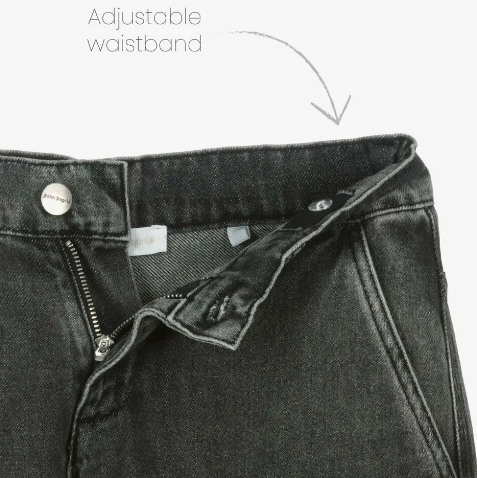 Boys Black Washed Denim Jeans