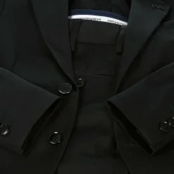 Boys Black Wool Single-Breasted Suit