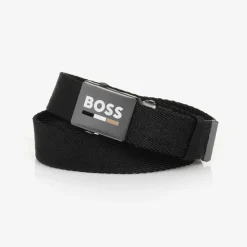 Boys Black Woven Belt