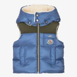 Boys Blue & Green Down-Padded Oust Gilet
