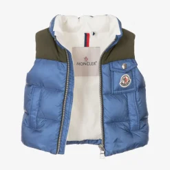 Boys Blue & Green Down-Padded Oust Gilet