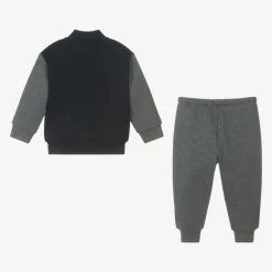 Boys Blue & Grey Cotton Tracksuit