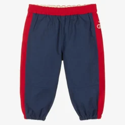 Boys Blue & Red Interlocking G Joggers