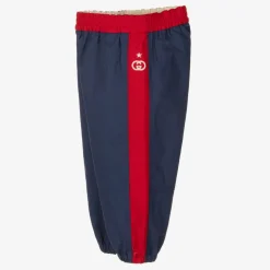 Boys Blue & Red Interlocking G Joggers