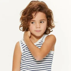 Boys Blue & White Cotton Vests (2 Pack)