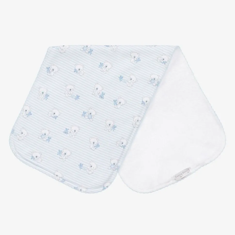 Boys Blue Beary Best Friends Burp Cloth (48cm)