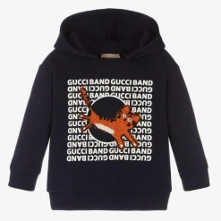 Boys Blue Cat Logo Hoodie