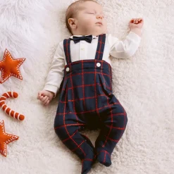 Boys Blue Check Babygrow