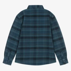 Boys Blue Check Cotton Shirt