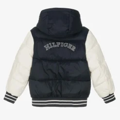 Boys Blue Colourblock Puffer Jacket