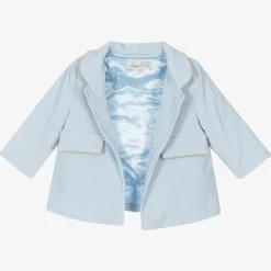 Boys Blue Corduroy Coat & Hat Set