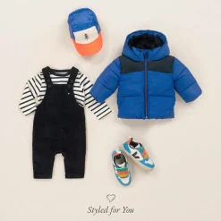 Boys Blue Corduroy Dungarees