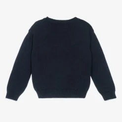 Boys Blue Cotton & Wool Sweater