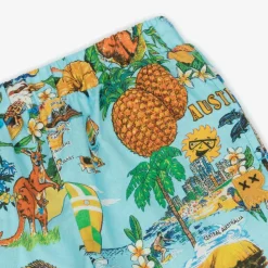 Boys Blue Cotton Australia Shorts
