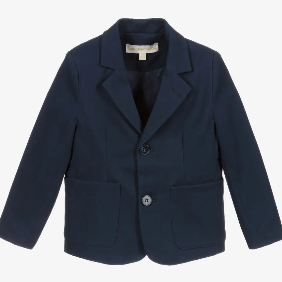 Boys Blue Cotton Blazer