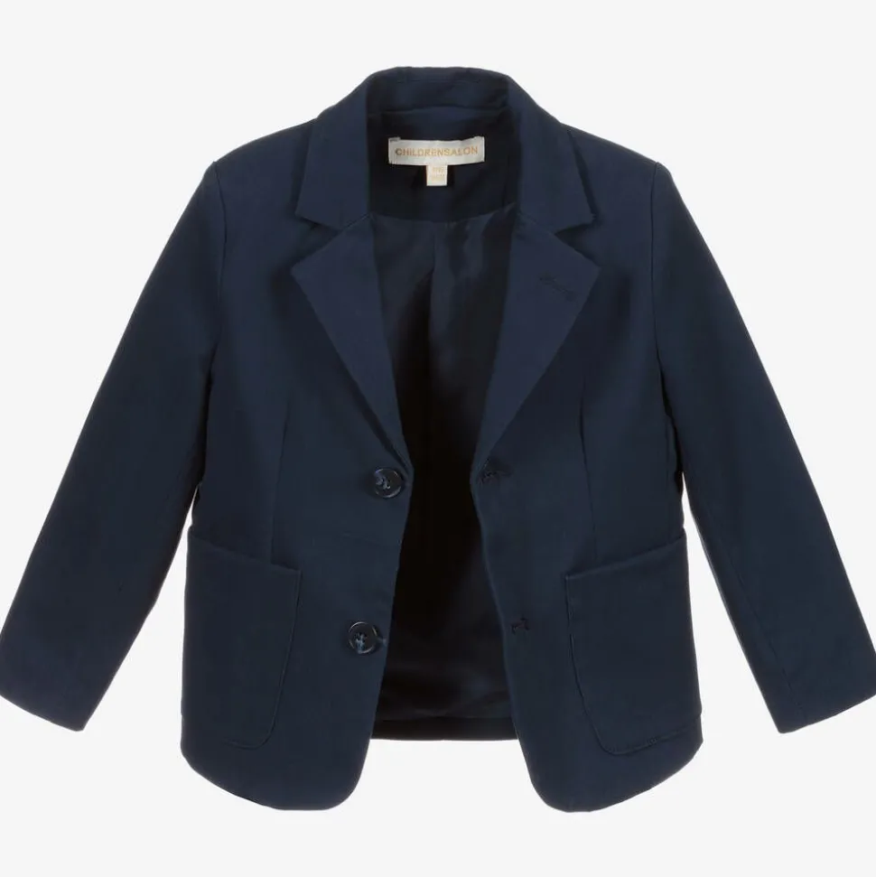 Boys Blue Cotton Blazer