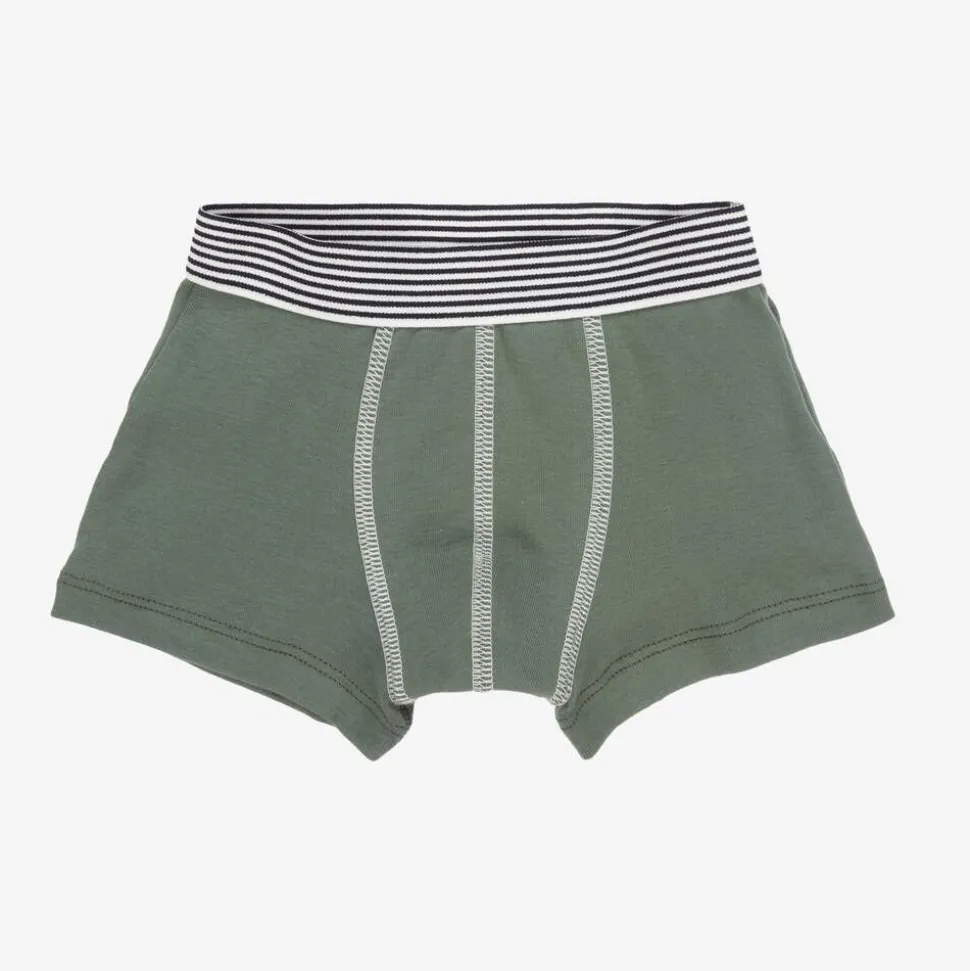 Boys Blue Cotton Boxer Shorts (5 Pack)