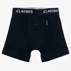 Boys Blue Cotton Boxer Shorts (2 Pack)