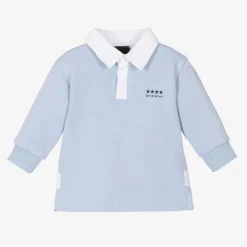 Boys Blue Cotton 4G Rugby Shirt