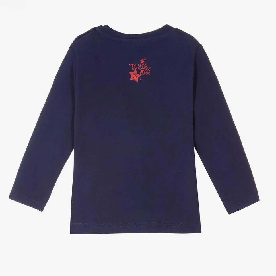 Boys Blue Cotton Highland Cow Top