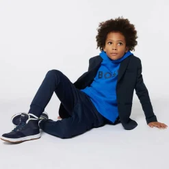 Boys Blue Cotton Hoodie