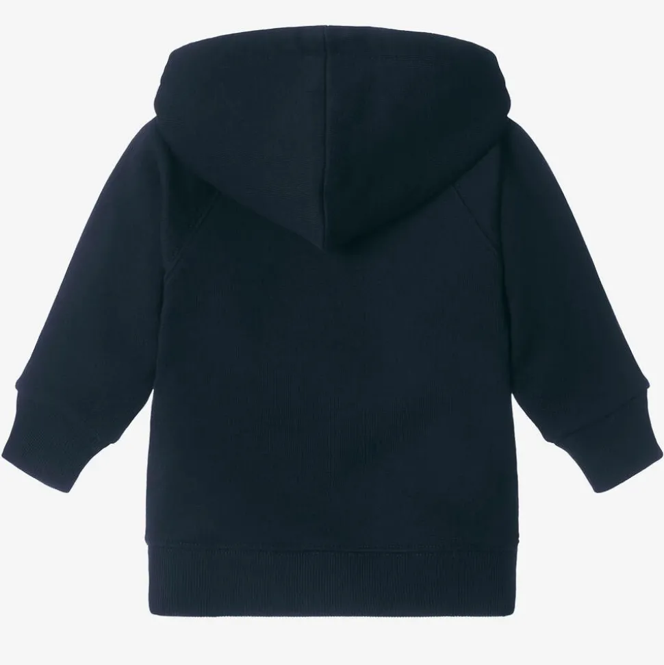 Boys Blue Cotton Interlocking G Hoodie
