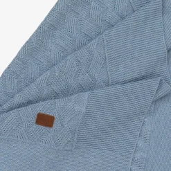 Boys Blue Cotton Knit Blanket (96cm)