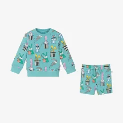 Boys Blue Cotton Magic Bunnies Shorts Set
