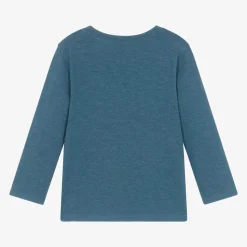 Boys Blue Cotton Racing Car Top