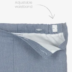 Boys Blue Cotton Sailor Buster Suit