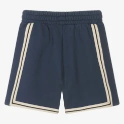 Boys Blue Cotton Track Sweat Shorts