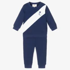 Boys Blue Cotton Tracksuit