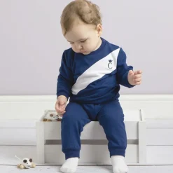 Boys Blue Cotton Tracksuit