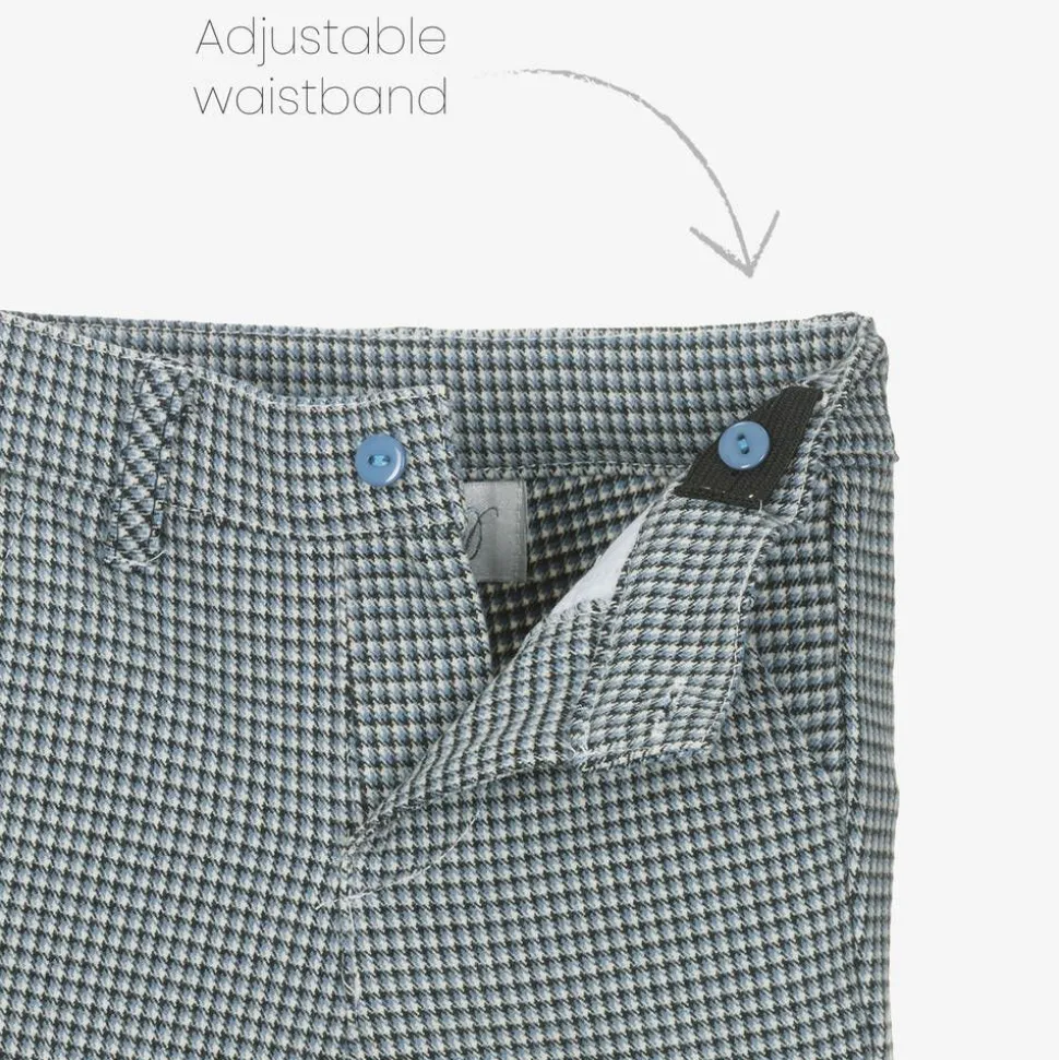 Boys Blue Cotton Trouser Set