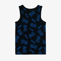 Boys Blue Cotton Vests (2 Pack)