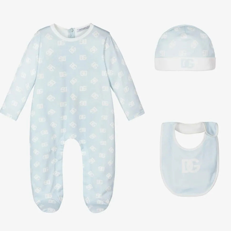 Boys Blue DG Babysuit Set