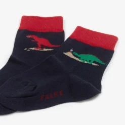 Boys Blue Dinosaur Cotton Socks