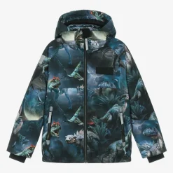 Boys Blue Dinosaur Ski Jacket