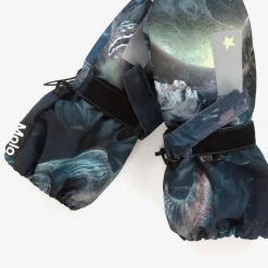 Boys Blue Dinosaur Thermal Mittens