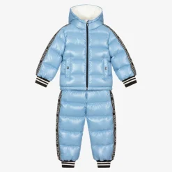Boys Blue Down Padded Talat Snowsuit