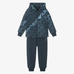 Boys Blue Eagle Logo Tracksuit