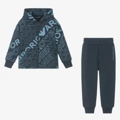 Boys Blue Eagle Logo Tracksuit