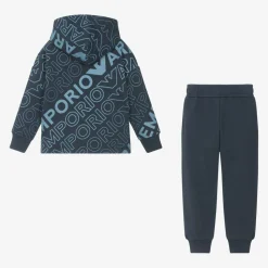 Boys Blue Eagle Logo Tracksuit