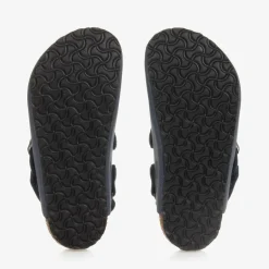 Boys Blue Faux Leather Clog Sandals