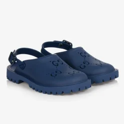 Boys Blue GG Logo Rubber Sandals