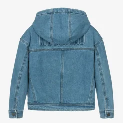 Boys Blue Hooded Denim Jacket
