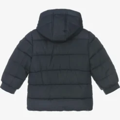 Boys Blue Hooded Puffer Coat